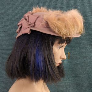 Vintage I. Magnin Felt & Feather Hat